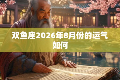 双鱼座2026年8月份的运气如何