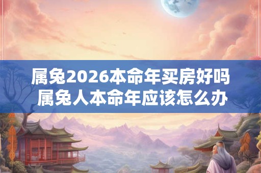 属兔2026本命年买房好吗 属兔人本命年应该怎么办