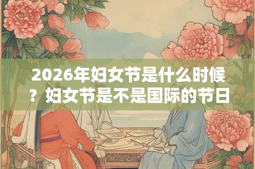 2026年妇女节是什么时候？妇女节是不是国际的节日？