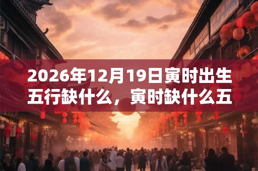 2026年12月19日寅时出生五行缺什么，寅时缺什么五行