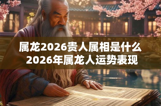 属龙2026贵人属相是什么 2026年属龙人运势表现