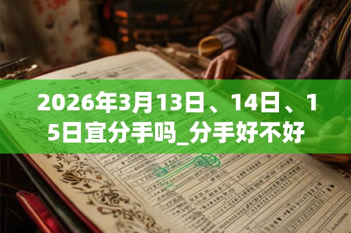 2026年3月13日、14日、15日宜分手吗_分手好不好
