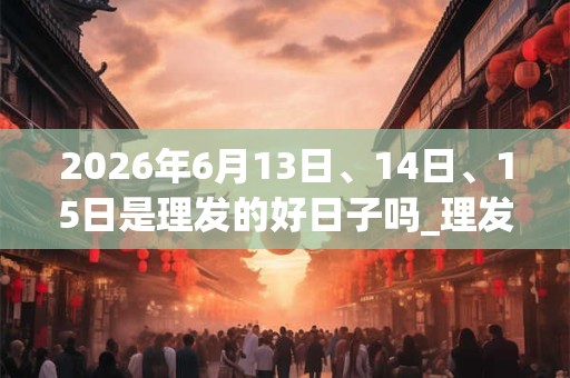 2026年6月13日、14日、15日是理发的好日子吗_理发可以吗