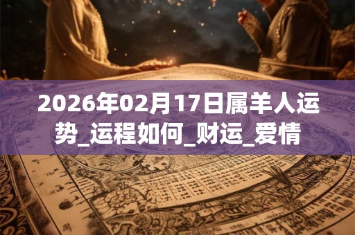 2026年02月17日属羊人运势_运程如何_财运_爱情 2026年02月17日属羊人运势_运程如何_财运_爱情