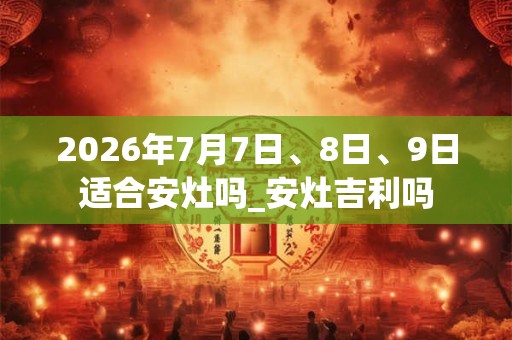 2026年7月7日、8日、9日适合安灶吗_安灶吉利吗 2026年7月7日、8日、9日适合安灶吗_安灶吉利吗