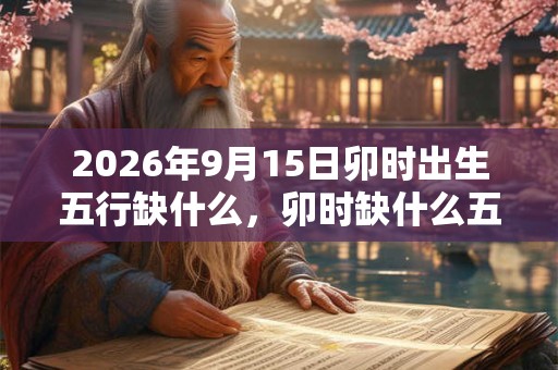 2026年9月15日卯时出生五行缺什么,卯时缺什么五行 2026年9月15日卯时出生五行缺什么,卯时缺什么五行