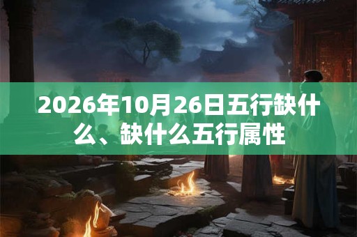 2026年10月26日五行缺什么、缺什么五行属性