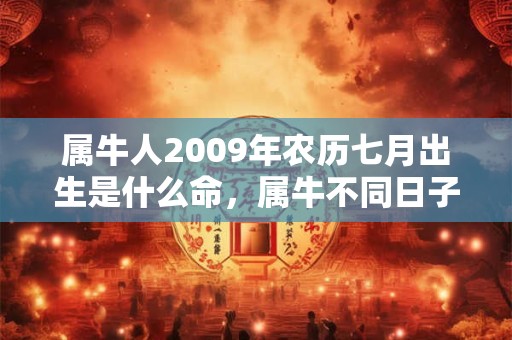 属牛人2009年农历七月出生是什么命，属牛不同日子出生命运