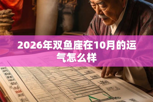 2026年双鱼座在10月的运气怎么样