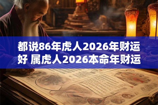 都说86年虎人2026年财运好 属虎人2026本命年财运