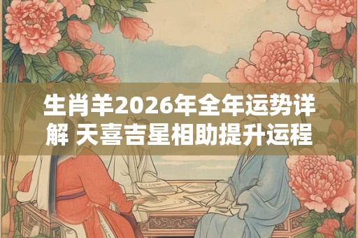 生肖羊2026年全年运势详解 天喜吉星相助提升运程