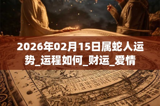 2026年02月15日属蛇人运势_运程如何_财运_爱情