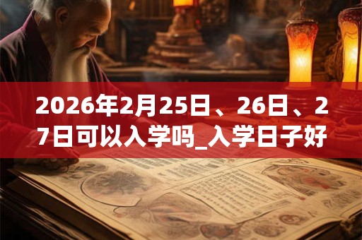 2026年2月25日、26日、27日可以入学吗_入学日子好吗