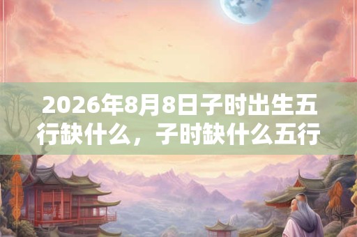 2026年8月8日子时出生五行缺什么，子时缺什么五行