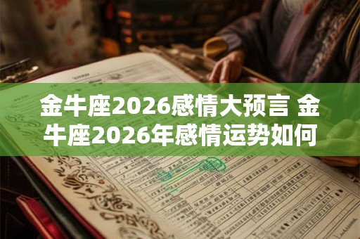 金牛座2026感情大预言 金牛座2026年感情运势如何