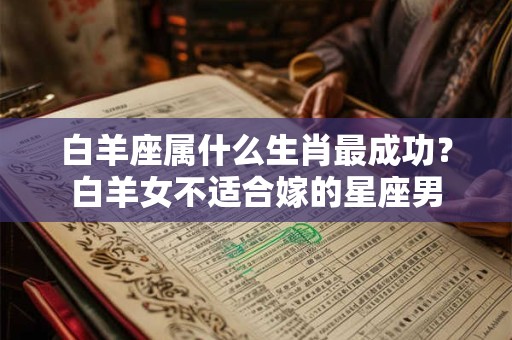 白羊座属什么生肖最成功？白羊女不适合嫁的星座男