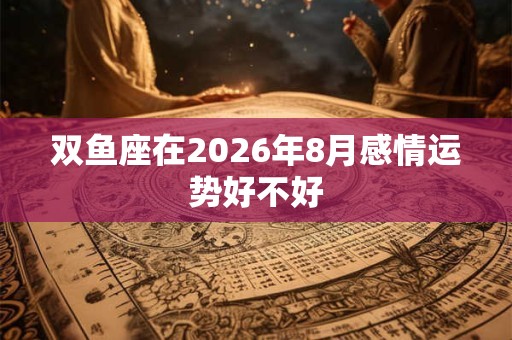 双鱼座在2026年8月感情运势好不好