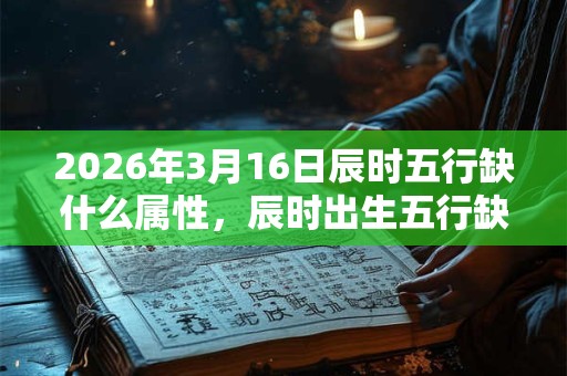 2026年3月16日辰时五行缺什么属性，辰时出生五行缺什么