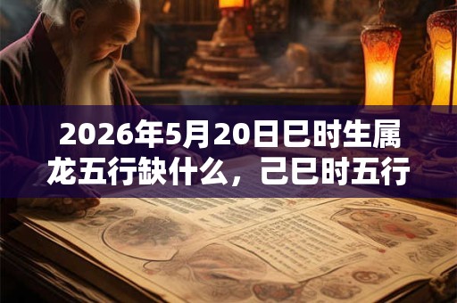 2026年5月20日巳时生属龙五行缺什么，己巳时五行缺什么