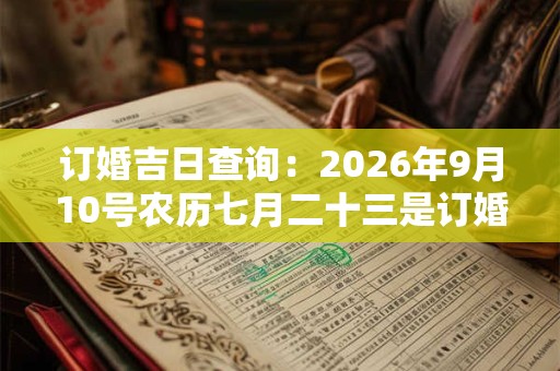订婚吉日查询：2026年9月10号农历七月二十三是订婚吉日吗