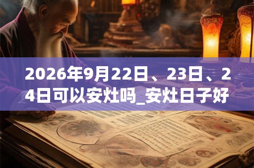 2026年9月22日、23日、24日可以安灶吗_安灶日子好吗 2026年9月22日、23日、24日可以安灶吗_安灶日子好吗
