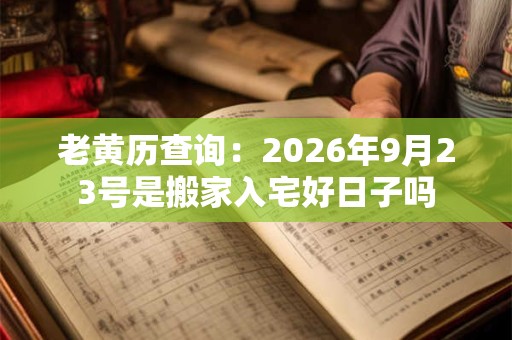 老黄历查询:2026年9月23号是搬家入宅好日子吗 老黄历查询:2026年9月23号是搬家入宅好日子吗
