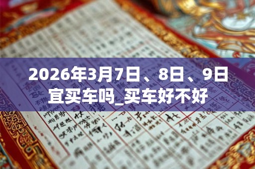 2026年3月7日、8日、9日宜买车吗_买车好不好