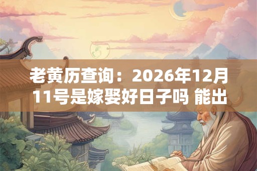 老黄历查询：2026年12月11号是嫁娶好日子吗 能出嫁吗