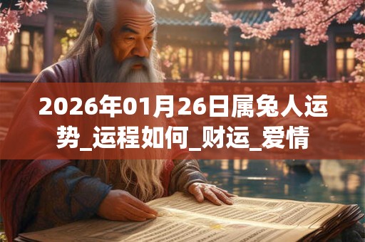 2026年01月26日属兔人运势_运程如何_财运_爱情 2026年01月26日属兔人运势_运程如何_财运_爱情