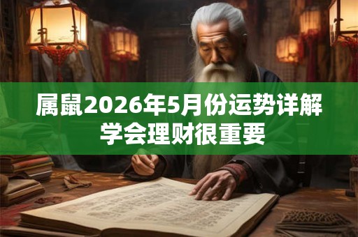 属鼠2026年5月份运势详解 学会理财很重要 属鼠2026年5月份运势详解 学会理财很重要
