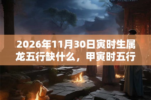 2026年11月30日寅时生属龙五行缺什么，甲寅时五行缺什么