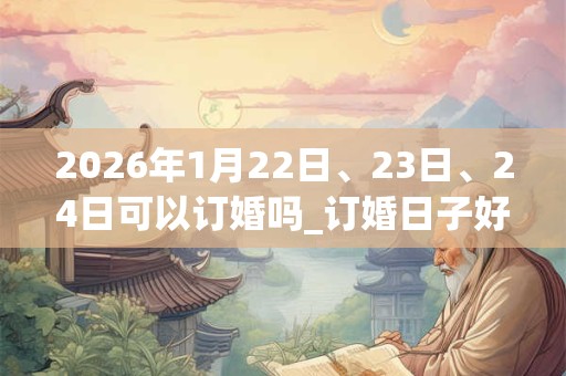 2026年1月22日、23日、24日可以订婚吗_订婚日子好吗