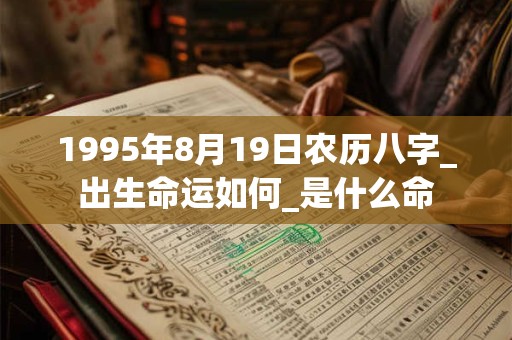 1995年8月19日农历八字_出生命运如何_是什么命