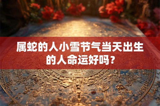 属蛇的人小雪节气当天出生的人命运好吗？
