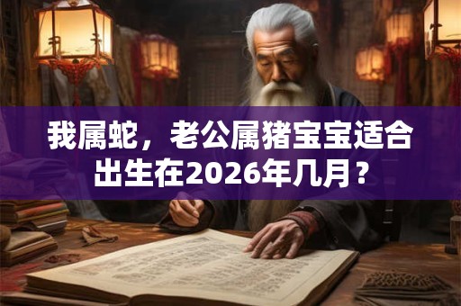 我属蛇，老公属猪宝宝适合出生在2026年几月？