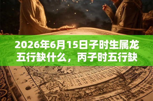 2026年6月15日子时生属龙五行缺什么,丙子时五行缺什么 2026年6月15日子时生属龙五行缺什么,丙子时五行缺什么