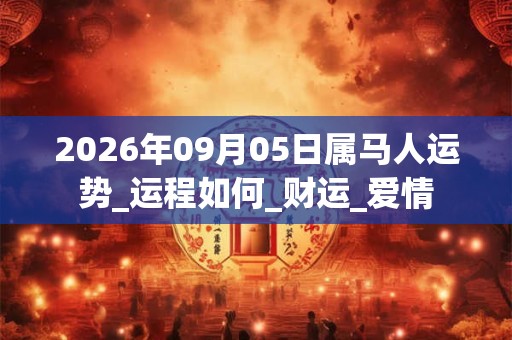 2026年09月05日属马人运势_运程如何_财运_爱情 2026年09月05日属马人运势_运程如何_财运_爱情