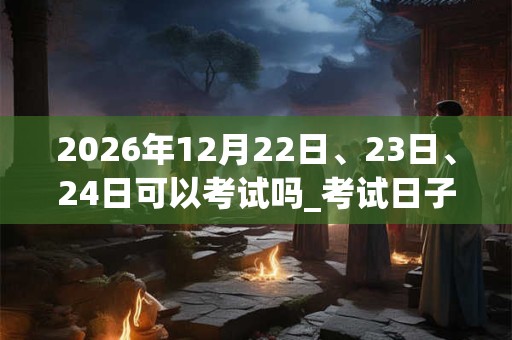 2026年12月22日、23日、24日可以考试吗_考试日子好吗 2026年12月22日、23日、24日可以考试吗_考试日子好吗