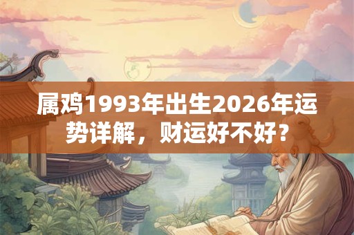 属鸡1993年出生2026年运势详解，财运好不好？