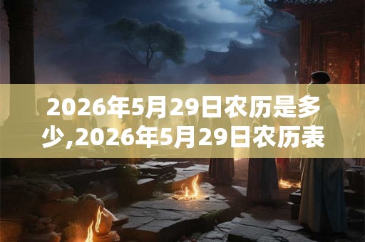 2026年5月29日农历是多少,2026年5月29日农历表 2026年5月29日农历是多少,2026年5月29日农历表