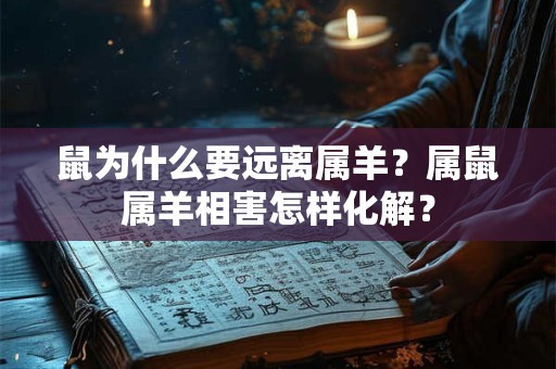 鼠为什么要远离属羊？属鼠属羊相害怎样化解？