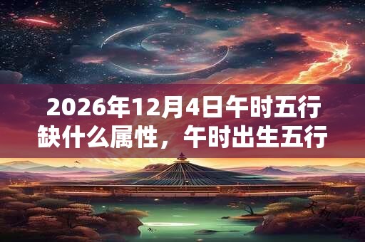 2026年12月4日午时五行缺什么属性，午时出生五行缺什么