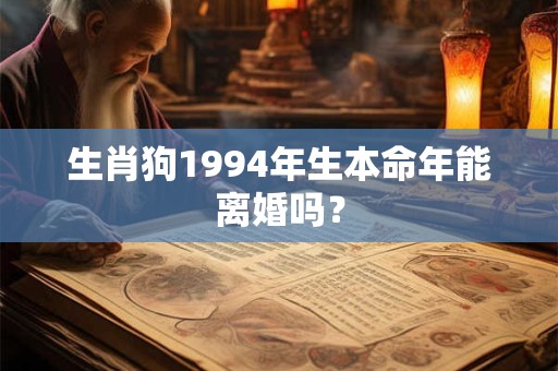 生肖狗1994年生本命年能离婚吗？