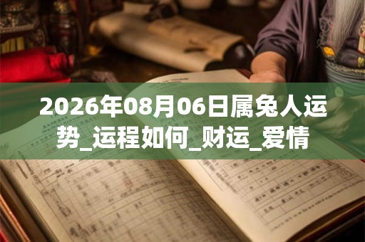 2026年08月06日属兔人运势_运程如何_财运_爱情 2026年08月06日属兔人运势_运程如何_财运_爱情