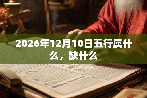 2026年12月10日五行属什么，缺什么