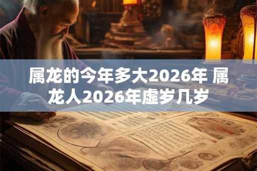 属龙的今年多大2026年 属龙人2026年虚岁几岁