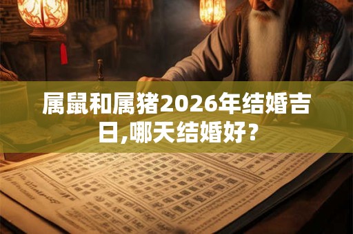 属鼠和属猪2026年结婚吉日,哪天结婚好？