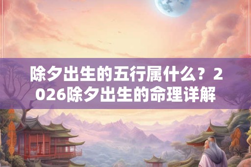 除夕出生的五行属什么？2026除夕出生的命理详解