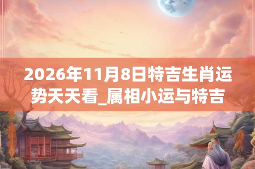 2026年11月8日特吉生肖运势天天看_属相小运与特吉生肖播报 2026年11月8日特吉生肖运势天天看_属相小运与特吉生肖播报