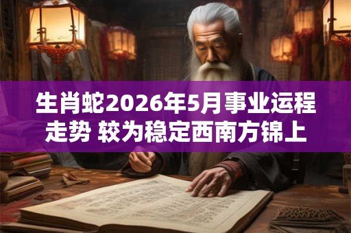 生肖蛇2026年5月事业运程走势 较为稳定西南方锦上添花